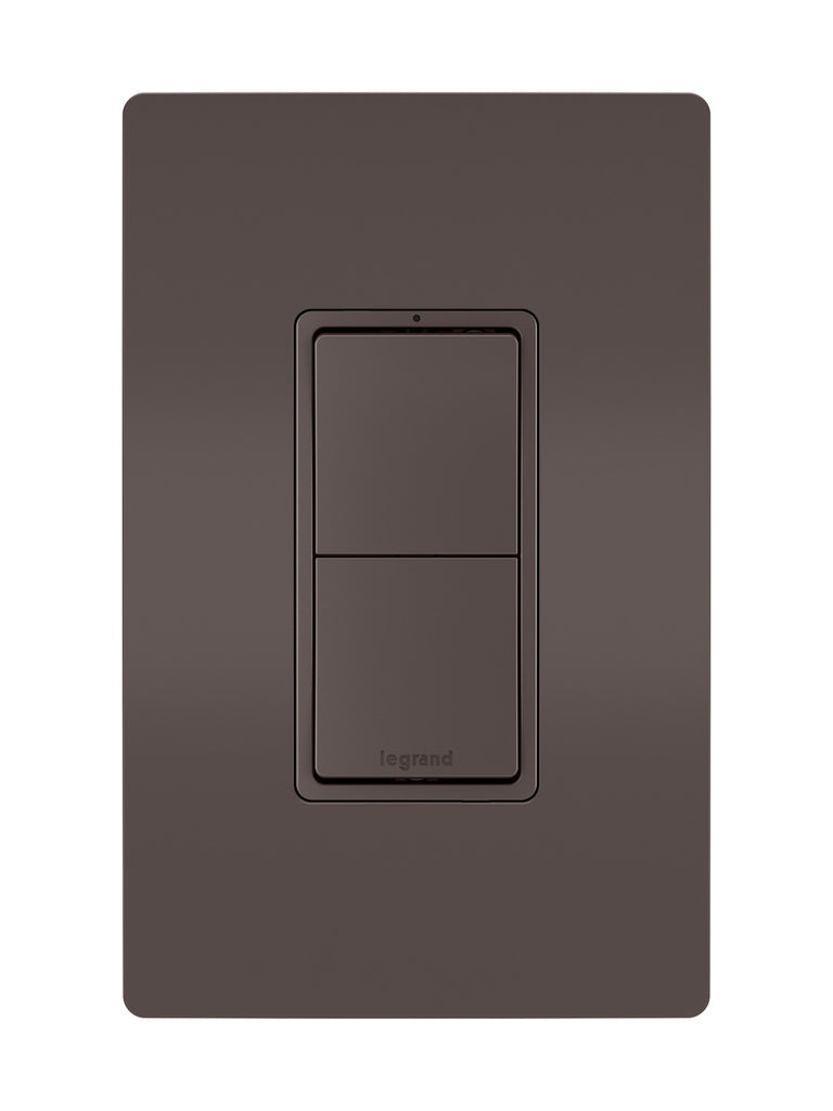 Legrand - RCD11 - Two Single-Pole Switches - radiant - Brown