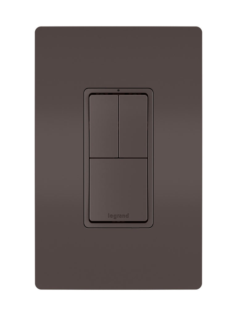 Legrand - RCD113 - Two Single-Pole Switches & Single Pole/3-Way Switch - radiant - Brown