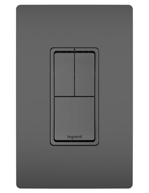 Legrand - RCD113BK - Two Single-Pole Switches and Single Pole/3-Way Switch - radiant - Black