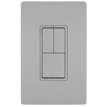 Legrand - RCD113GRY - Two Single-Pole Switches and Single Pole/3-Way Switch - radiant - Gray