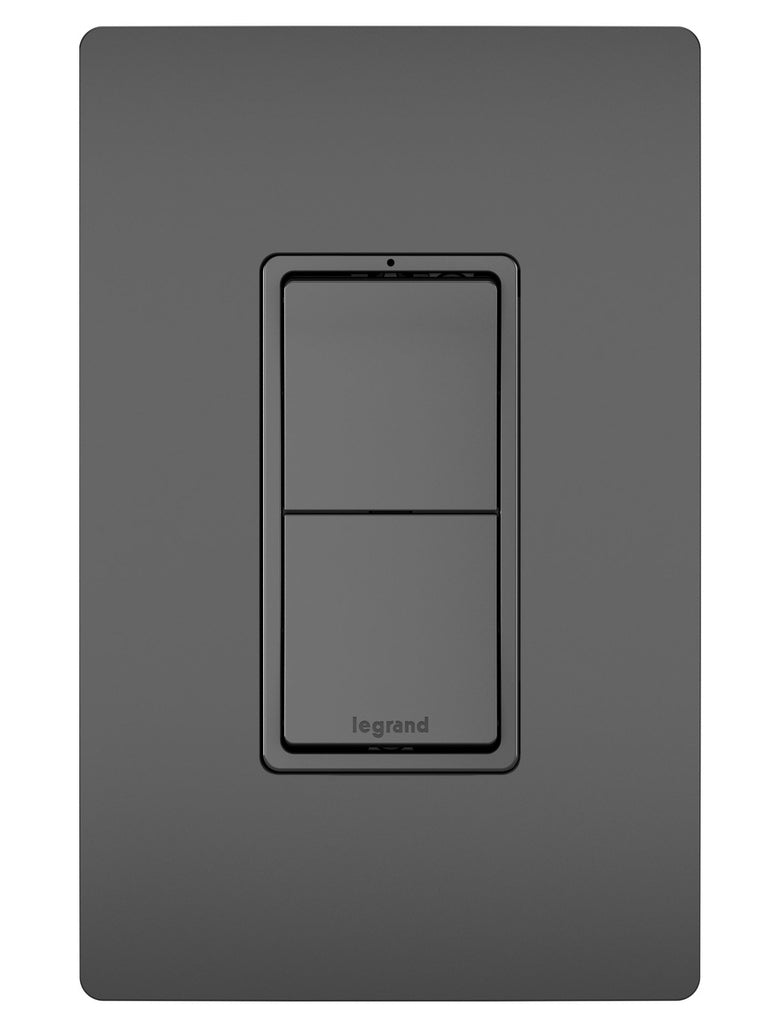 Legrand - RCD11BK - Two Single-Pole Switches - radiant - Black