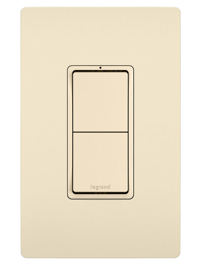 Legrand - RCD11LA - Two Single-Pole Switches - radiant - Light Almond