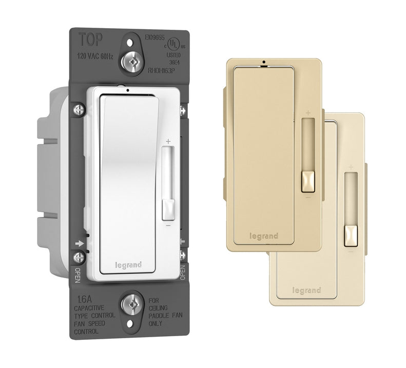 Legrand - RHDH163PTC - Single-Pole/3-Way Fan Speed Control - radiant - Tri Color (WH, IV, LA)