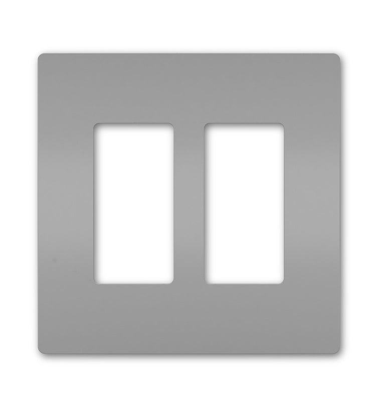 Legrand - RWP262GRY - Two-Gang Screwless Wall Plate - radiant - Gray