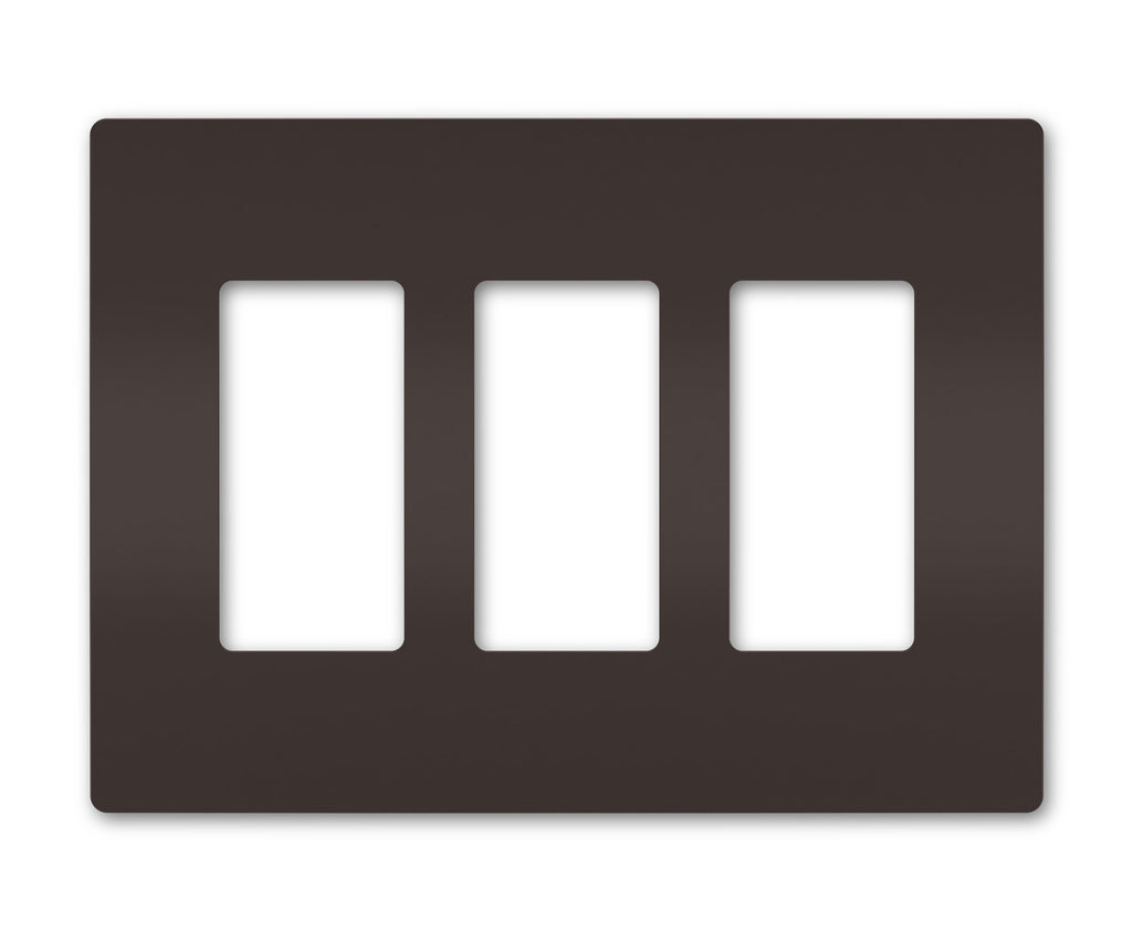 Legrand - RWP263 - Three-Gang Screwless Wall Plate - radiant - Brown