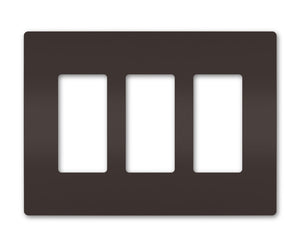 Legrand - RWP263 - Three-Gang Screwless Wall Plate - radiant - Brown