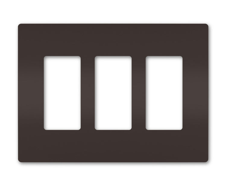 Legrand - RWP263 - Three-Gang Screwless Wall Plate - radiant - Brown