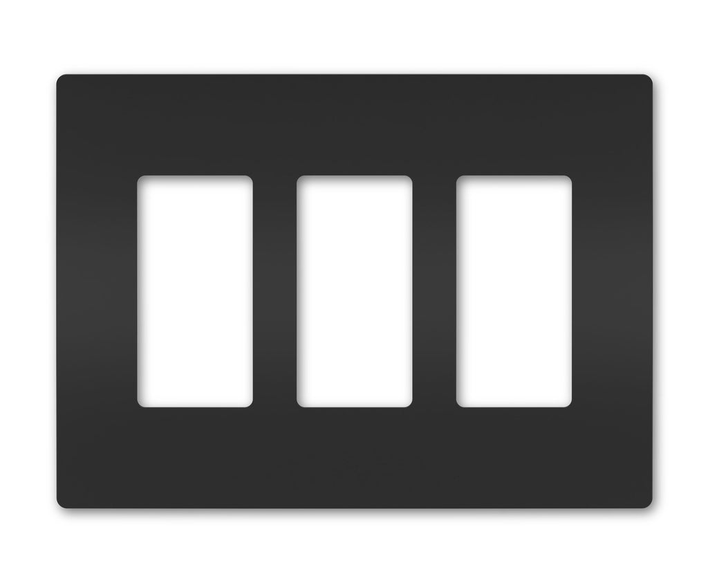 Legrand - RWP263BK - Three-Gang Screwless Wall Plate - radiant - Black