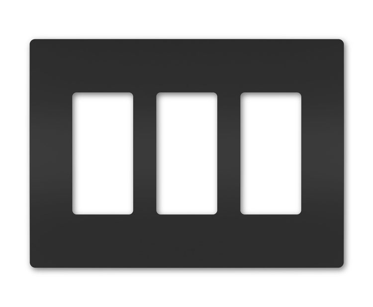 Legrand - RWP263BK - Three-Gang Screwless Wall Plate - radiant - Black