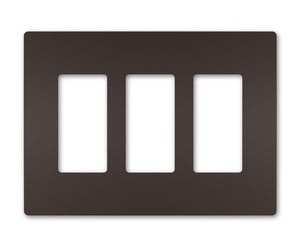 Legrand - RWP263DBCC6 - Three-Gang Screwless Wall Plate, - radiant - Dark Bronze