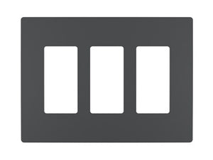 Legrand - RWP263GCC6 - Three-Gang Screwless Wall Plate - radiant - Graphite