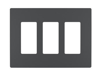 Legrand - RWP263GCC6 - Three-Gang Screwless Wall Plate - radiant - Graphite