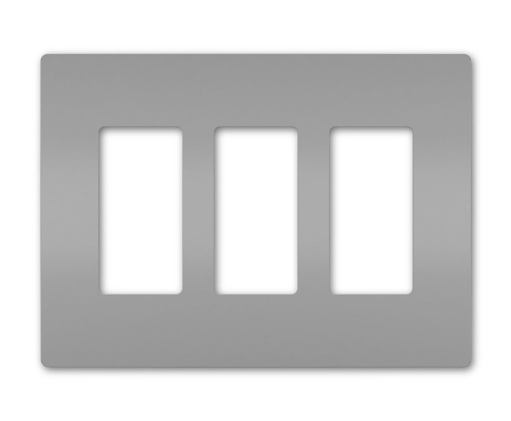 Legrand - RWP263GRY - Three-Gang Screwless Wall Plate - radiant - Gray
