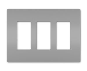 Legrand - RWP263GRY - Three-Gang Screwless Wall Plate - radiant - Gray