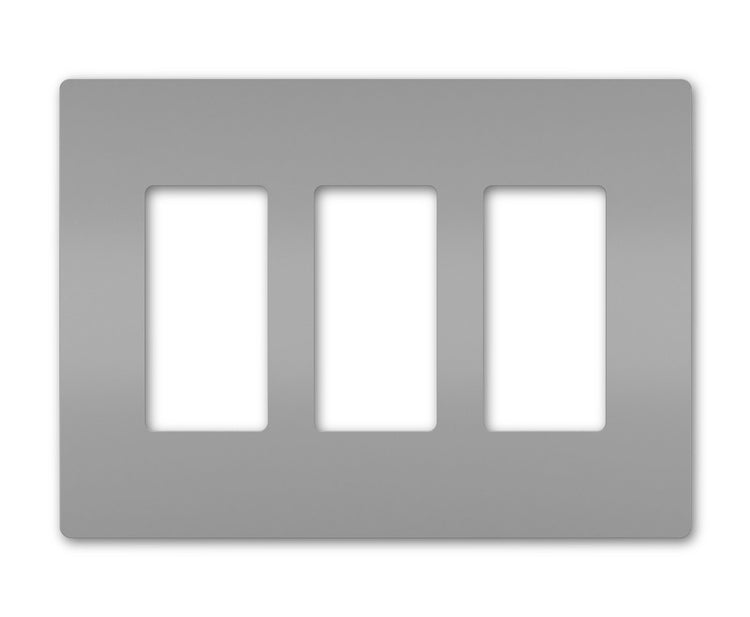 Legrand - RWP263GRY - Three-Gang Screwless Wall Plate - radiant - Gray