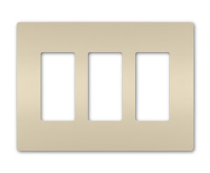 Legrand - RWP263LA - Three-Gang Screwless Wall Plate - radiant - Light Almond