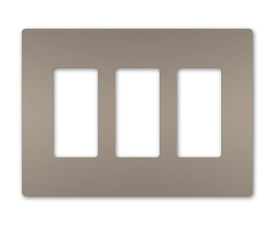 Legrand - RWP263NI - Three-Gang Screwless Wall Plate - radiant - Nickel