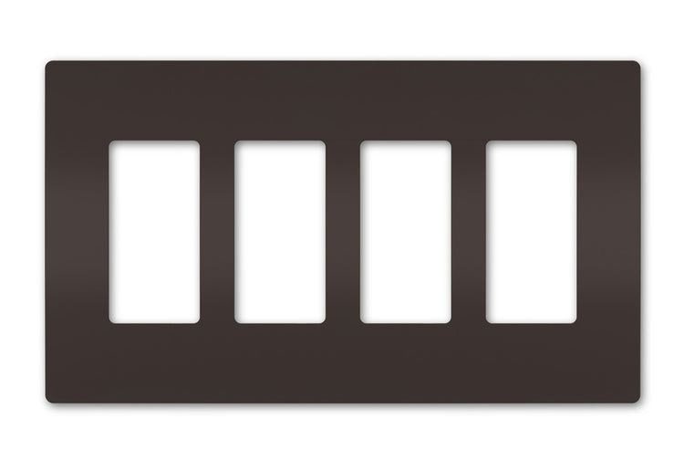 Legrand - RWP264 - Four-Gang Screwless Wall Plate - radiant - Brown