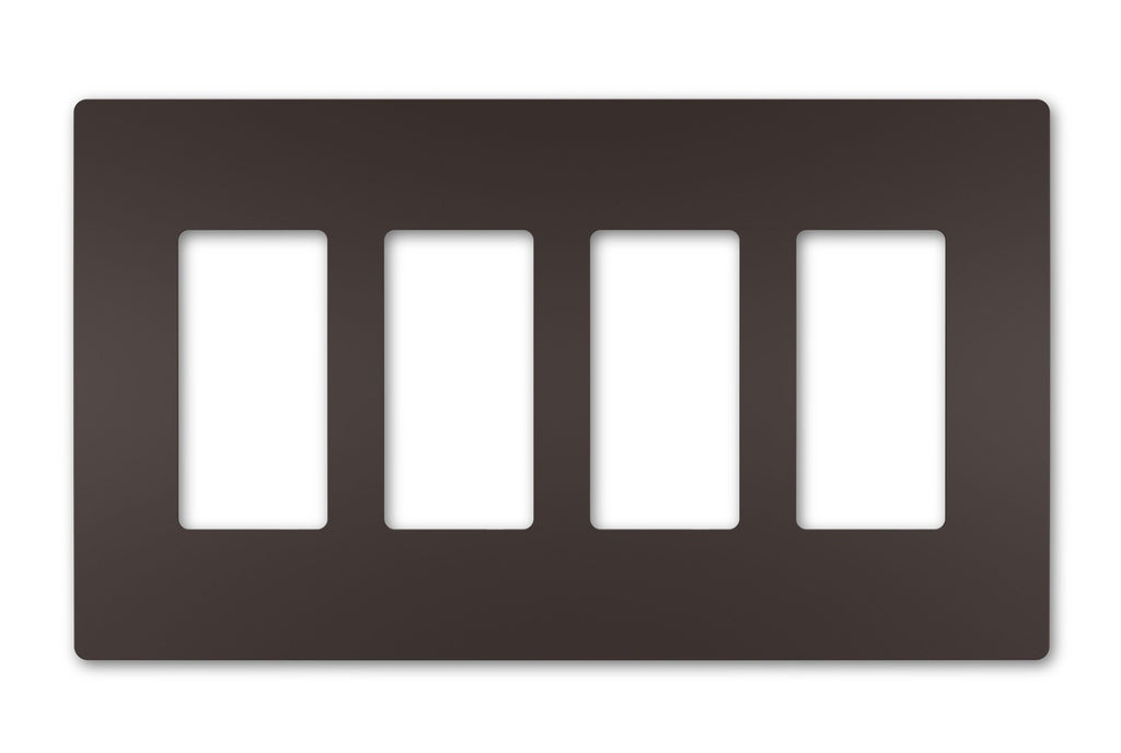 Legrand - RWP264DB - Four-Gang Screwless Wall Plate - radiant - Dark Bronze