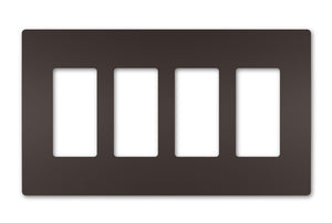 Legrand - RWP264DB - Four-Gang Screwless Wall Plate - radiant - Dark Bronze