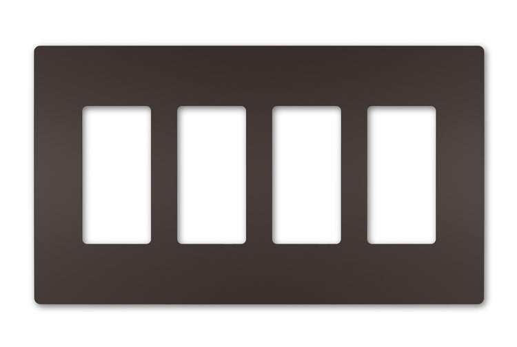 Legrand - RWP264DB - Four-Gang Screwless Wall Plate - radiant - Dark Bronze