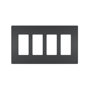 Legrand - RWP264GCC6 - Four-Gang Screwless Wall Plate - radiant - Graphite