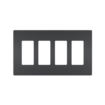 Legrand - RWP264GCC6 - Four-Gang Screwless Wall Plate - radiant - Graphite