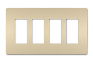 Legrand - RWP264I - Four-Gang Screwless Wall Plate - radiant - Ivory