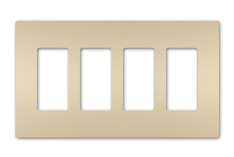 Legrand - RWP264I - Four-Gang Screwless Wall Plate - radiant - Ivory