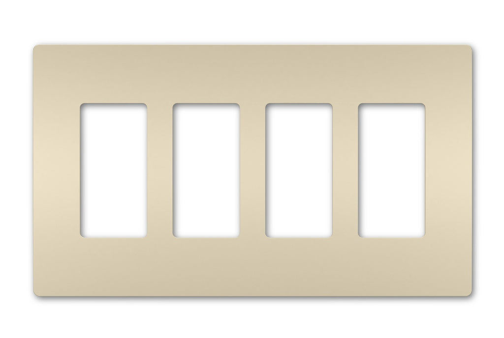 Legrand - RWP264LA - Four-Gang Screwless Wall Plate - radiant - Light Almond