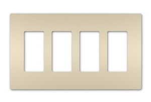 Legrand - RWP264LA - Four-Gang Screwless Wall Plate - radiant - Light Almond