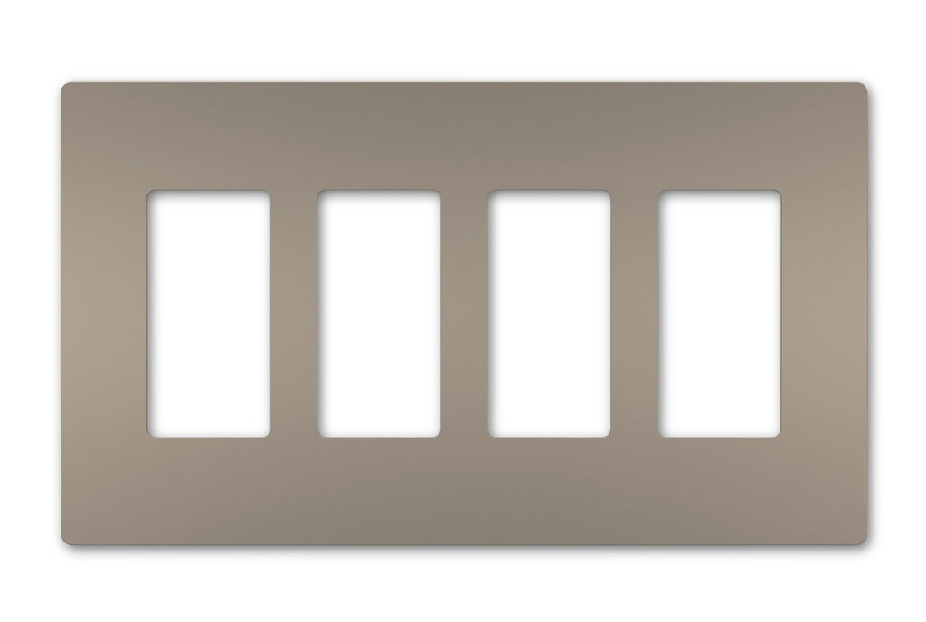 Legrand - RWP264NI - Four-Gang Screwless Wall Plate - radiant - Nickel