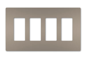 Legrand - RWP264NI - Four-Gang Screwless Wall Plate - radiant - Nickel
