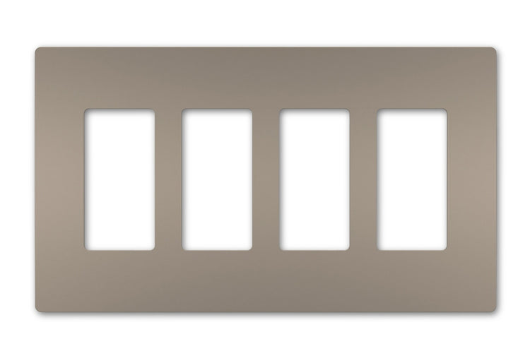 Legrand - RWP264NI - Four-Gang Screwless Wall Plate - radiant - Nickel