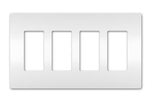 Legrand - RWP264W - Four-Gang Screwless Wall Plate - radiant - White