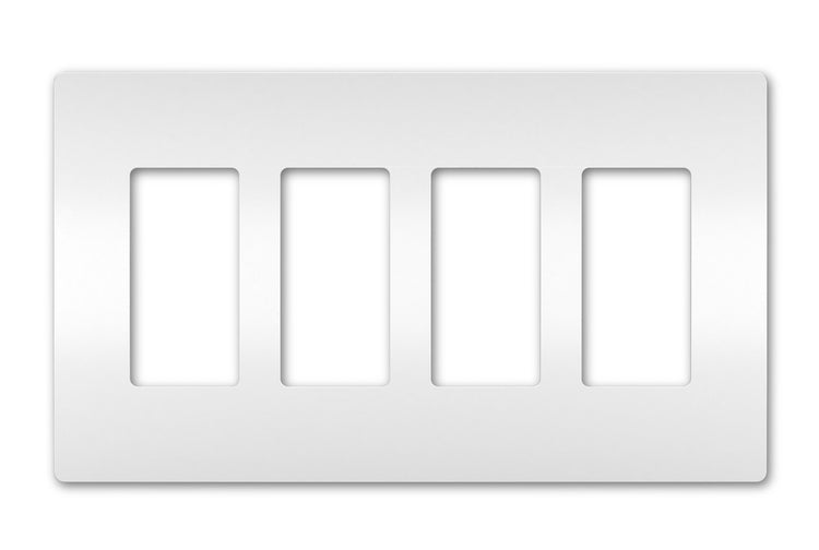 Legrand - RWP264W - Four-Gang Screwless Wall Plate - radiant - White