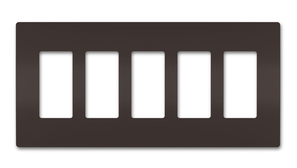 Legrand - RWP265 - Five-Gang Screwless Wall Plate - radiant - Brown