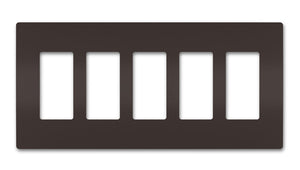 Legrand - RWP265 - Five-Gang Screwless Wall Plate - radiant - Brown