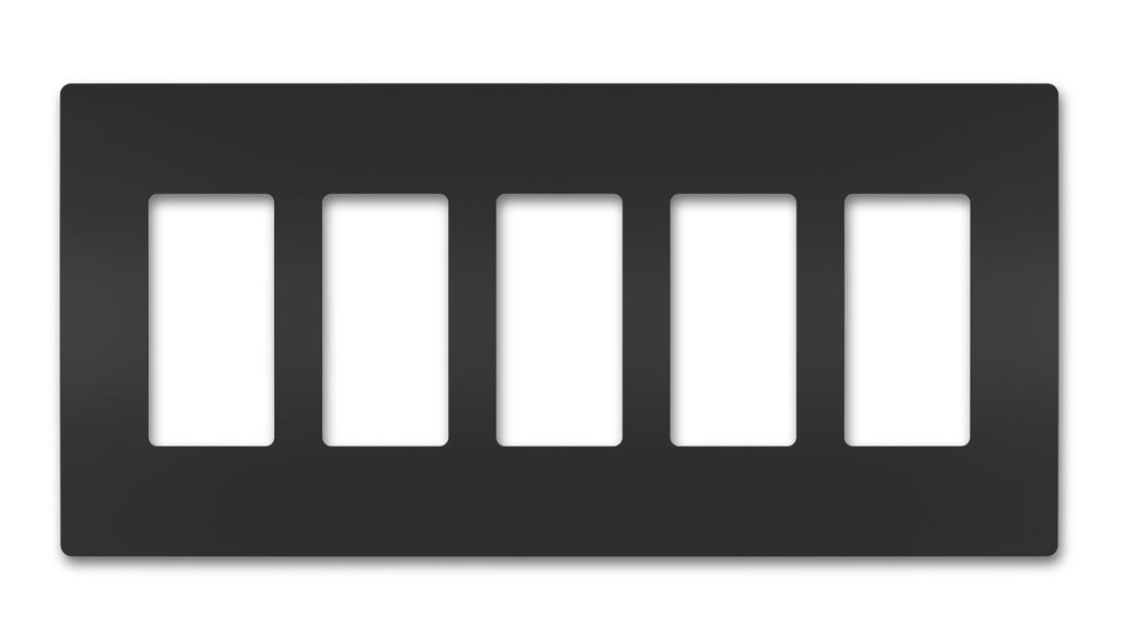 Legrand - RWP265BK - Five-Gang Screwless Wall Plate - radiant - Black