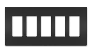 Legrand - RWP265BK - Five-Gang Screwless Wall Plate - radiant - Black