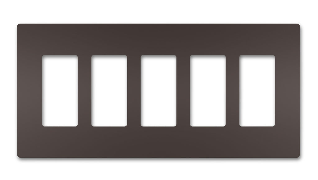 Legrand - RWP265DB - Five-Gang Screwless Wall Plate - radiant - Dark Bronze