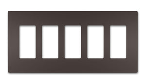 Legrand - RWP265DB - Five-Gang Screwless Wall Plate - radiant - Dark Bronze