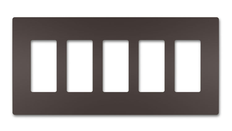 Legrand - RWP265DB - Five-Gang Screwless Wall Plate - radiant - Dark Bronze