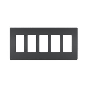 Legrand - RWP265G - Five-Gang Screwless Wall Plate - radiant - Graphite