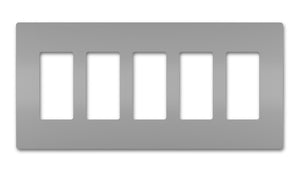 Legrand - RWP265GRY - Five-Gang Screwless Wall Plate - radiant - Gray