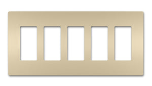 Legrand - RWP265I - Five-Gang Screwless Wall Plate - radiant - Ivory