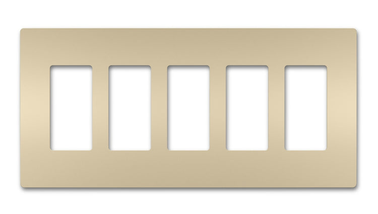 Legrand - RWP265I - Five-Gang Screwless Wall Plate - radiant - Ivory