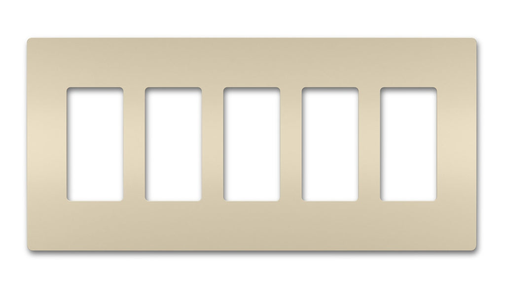 Legrand - RWP265LA - Five-Gang Screwless Wall Plate - radiant - Light Almond