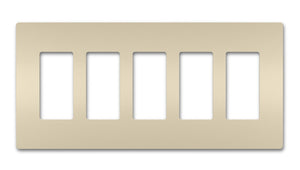 Legrand - RWP265LA - Five-Gang Screwless Wall Plate - radiant - Light Almond