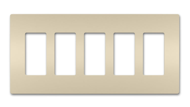 Legrand - RWP265LA - Five-Gang Screwless Wall Plate - radiant - Light Almond